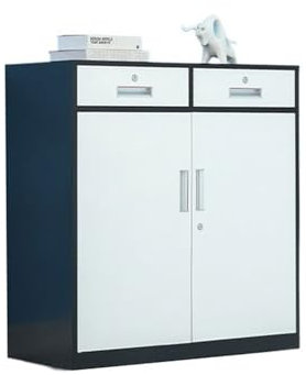 yixinzi-2024 Aktenschrank 1 mm Dicker Eisenschrank for Zuhause, Balkon, Werkzeugschrank, Büro-Aktenschrank mit Schloss, Aktendaten-Speicherschrank Bürokommode(Multi-Colored)