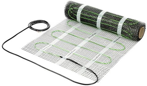Elektrische Fußbodenheizung 150 W/m² – Heizmatte Komplettset mit WLAN-Thermostat, Fußbodenheizmatte für Fliesen, Steinzeug, Steinböden – 2,5m²