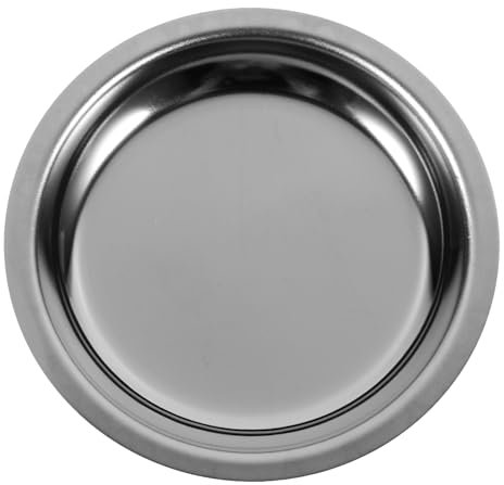 HEMOTON Dessous de verre rond en acier inoxydable pour sachets à thé - Bol de rangement pour sushi - Soucoupes - Mini assiette à apéritif - Petit gobelet à snack pour tremper