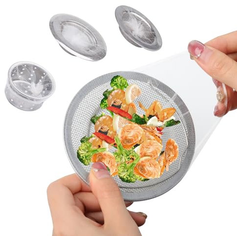 400 Pcs Disposable Mesh Sink Strainer Bags Kitchen Sink Strainer Mesh Bag Elastic Anti-Clogging Sink Net Strainer Filter Bags for Sink Drain for Collecting Kitchen Food Waste Leftover Garbage