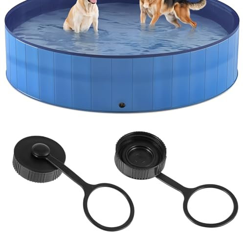 Lnngub 2 Stück Hundepool Abflussstopfen Haustier Schwimmbad Stöpsel Kappe Universal Ersatz Ablaufstopfen Kappe für zusammenklappbare Hundepools Haustier Indoor Outdoor Badewanne