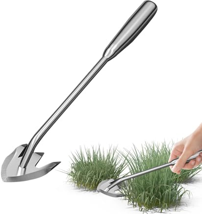 Unkrautvernichter für den Garten | Unkrautvernichter aus Edelstahl, Doppelschneide für Gartenarbeit, Hund, Gemüse, Rasen, Garten und Bauernhof