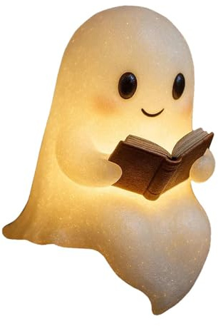 Colcolo Niedliche -Lesebuchlampe, neuartige Statue, Halloween-Dekoration, 9 x 9 x 10 cm, dekorative Lampe für Urlaub, Zimmer, Schlafzimmer, Kamin
