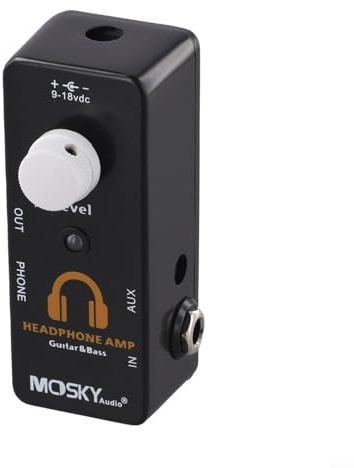 Comodo pedale amplificatore per chitarra compatibile con cuffie per esercitarsi