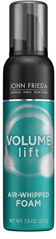 John Frieda Volume Lift Air Whipped Foam, Volumizing Hair Mousse with Air-Silk Technology for Fine or Flat Hair, Adds Lasting Body and Fullness with flexibile Hold, 7.5 Oz