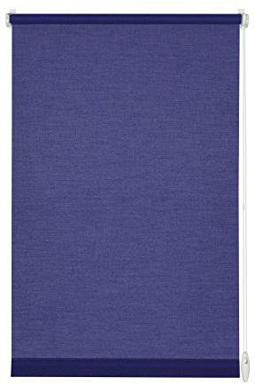 Gardinia Rollo zum Klemmen oder Kleben, Tageslicht-Rollo, Blickdicht, Alle Montage-Teile inklusive, EASYFIX Rollo Uni, Dunkelblau, 90 x 210 cm (BxH)