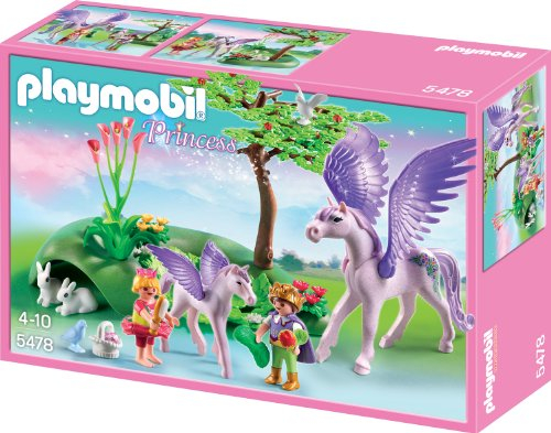 PLAYMOBIL Princess 5478 Kinder mit Pegasus-Familie, ab 4 Jahren