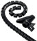 Electraline 62042 Guaina Raccoglicavo, 1.8 m, Nero, 25 diam