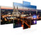 Runa Art - Bilder Köln 200 x 100 cm 5 Teilig XXL Wanddekoration Design Blau 601551a