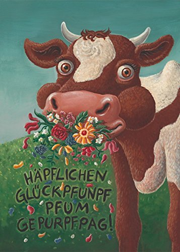 Inkognito Postkarte A6 • 28641 ''Kuh Künstler: Nastja Holtfreter • Geburtstag