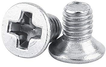 Lot de 100pcs M3 Vis Tête Plate Fraisée Cruciforme Entièrement Filetée en Acier Inoxydable 304 pour Machines(M3*4mm)