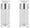 2PCS 15ml/30ml/50ml Empty Refillable White Acrylic High-grade Airless Vacuum Pump Cream Lotion Foundation Bottle Dispenser Vial Travel Cream Lotion Toner Container Pot (30ML)