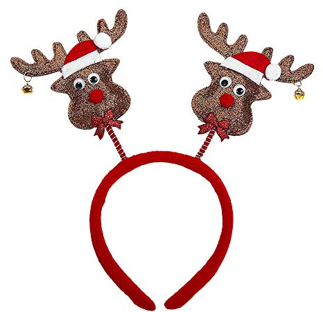 W WIDMANN MILANO Party Fashion 09689 - Haarreif Rentier, Accessoire, Haarschmuck, Kopfschmuck, Weihnachten, Karneval, Fasching, Mottoparty