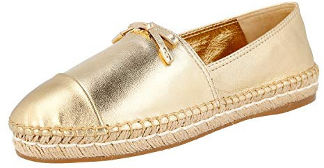 Prada Damen Gold Leder Schuhe 1S740F 55L F0522 37.5 EU
