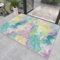 OMHHBX Fußmatte Grün und Gelb Marmor 80x100cm/31.5x39.37in Innen und Außen Waschbar Fussmatte Wasserdicht Türmatte Rutschfester Schmutzfänger Teppich für Eingang, Haustür, Patio, Flur, Garten