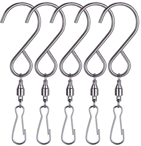 Drehhaken-Clips für hängende Windspiele Outdoor Windspiel Kunstbedarf Windspiel Windspiel Windspiel Windspiel Windspiel Vogelfutterstation Pflanzen Solarlicht Körbe Blumentöpfe Partyzubehör Haken