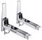 Disscool Microwave Oven Wall Mount Shelf with Removable Hooks,Stainless Steel Microwave Oven Rack Holder Adjustable (Silver, stainless_steel)
