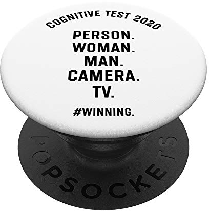 Person Frau Mann Kamera Tv Kognitive Test 2020 Lustige Trump - PopSockets Ausziehbarer Sockel und Griff für Smartphones und Tablets