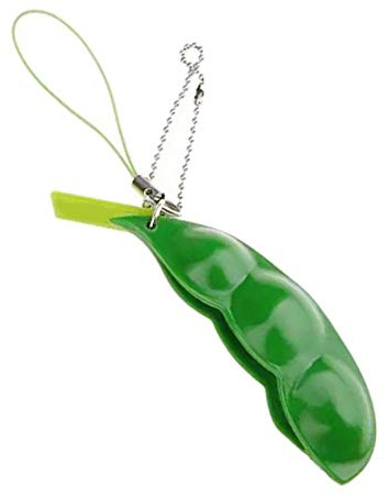 #N/A Kreativer niedlicher Quetschbohnen-Schlüsselanhänger, Extrusionsbohnen-Spielzeug, Erbsen, Sojabohnen, Spielzeug, Geschenk, lustige Gadgets, Unterhaltung, Kinderspielzeug für Zuhause