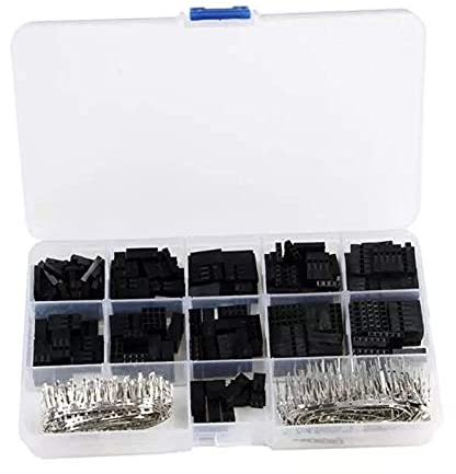 620Pcs Wire Jumper Connectors 2.54mm M/F Crimp Pins Terminal For