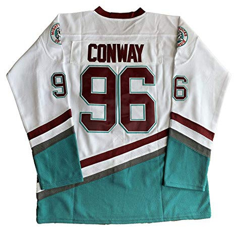 Charlie Conway #96 Mighty Ducks Eishockey-Trikot, grün/weiß, S-XXXL, #96 Weiß, XL