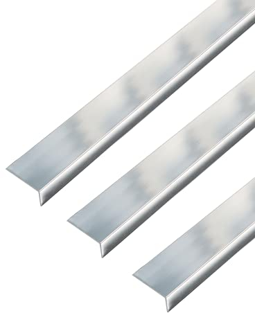 Alberts 499389 Profilé d'angle autocollant en aluminium chromé 1000 x 20 x 10 mm