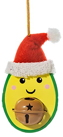 Baumschmuck Avocado mit Glocke - Weihnachten Baumkugel, Weihnachtsdeko, Christbaumkugel