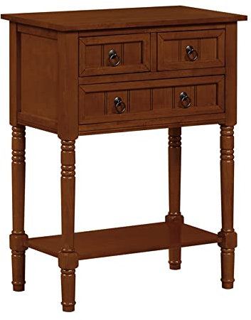 Convenience Concepts Kendra - Tavolo da salotto con 3 cassetti, colore: ciliegia