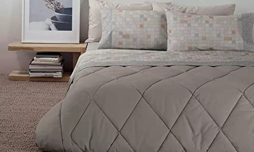 Bassetti Bettwäsche-Set für Doppelbett, Flanell, für 2 Einzelbetten aus reiner Baumwolle, Spannbettlaken + 2 Kissenbezüge (Hope, Doppelbett)