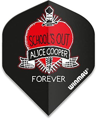 Winmau Alice Cooper School's Out Forever Rock Legends Dart-Flights, 100 Mikron stark, Standard-Pfeile (1 Set)