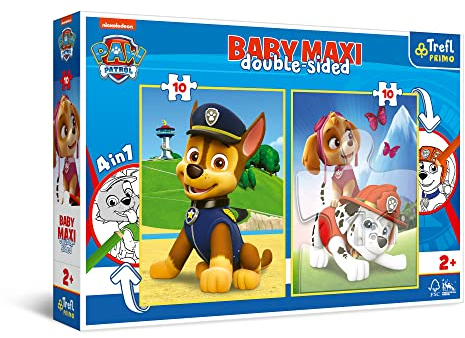 Primo Baby Maxi Puzzle + Malvorlage 2x10 Teile PAW Patrol