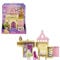Disney Princess HPL52 - Disney Princess-Spielzeug, Belles Stapelschloss Puppenhaus-Spielset mit kleiner Puppe und 8 Teilen, inspiriert von dem Disney-Film, Reisespielzeug und Geschenke für Kinder