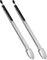 UPTALY Pinze per barbecue extra lunghe 45 cm (2 pezzi nere), pinze da portata in acciaio inossidabile con manico lungo, pinze per alimenti di grandi dimensioni, pinze da cucina allungate