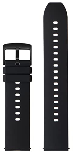Stailer Uhrenarmband 22mm schwarz, aus hochwertigem Silikon, Ersatzarmband in 22 mm, Ersatzarmband mit Edelstahl Metall Schließe matt PVD-beschichtet für Herren und Damen