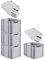 PROREGAL SuperSparSet 4x Eurobox NextGen Grip mit Scharnierdeckel und schwarzen Schiebeschnappverschlüssen, HxBxT 32x30x40cm, 30 L, Grau, Griffe offen, Eurobehälter, Transportbox