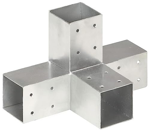 vidaXL Pfostenverbinder X-Form Verzinktes Metall 71 x 71 mm