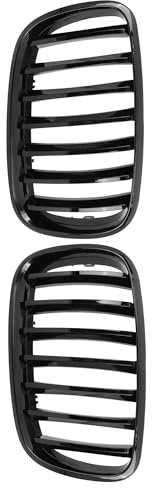MACHSWON 1 par de rejillas delanteras de color negro brillante para BMW E70 X5 E71 X6 4D 2007 2008 2009 2010 2011 2012 2013