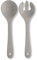 Spoddy Couverts à salade en plastique (31 cm, 2 pièces, gris clair) - Couverts à salade avec cuillère à salade et fourchette à salade pour servir (passe au lave-vaisselle et à la chaleur jusqu'à 100
