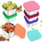 Hydream 6 x 180 ml Stainless Steel Snack Container, Leak-Proof Metal Food Storage Box Container with Silicone Lids, Reusable Stackable Mini Food Lunch Sauce Boxes Cups Set, Easy to Open