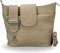BRISE Umhängetasche Damen Echtes Leder ELLIE Handgemachte Crossbody Bag mit Ledergurt + Optionalen Breiten Gemusterten Riemen 7 Fächer Wasserdichte Schultertasche Made in Italy (Taupe - 5)