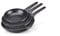 Moneta Formidabile Stone Set di 3 padelle antiaderenti 20-24-28cm, anche per induzione, 100% made in Italy Nero Set 3 padelle 20-24-28cm Nero