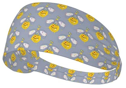 Lion Lions Head Lion Kids Blue Print Stirnbänder Fitness Stirnbänder Mode Haarschmuck Elastische Sport Haarbänder