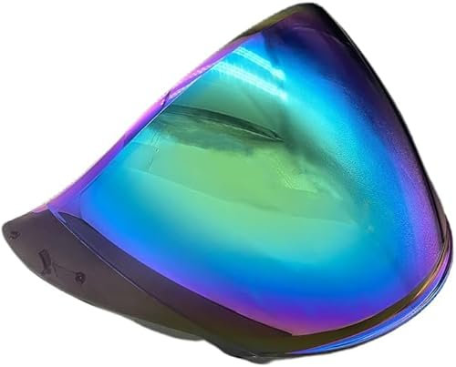 Visiere per Casco, Visiere for caschi Aperti for SHOEI J-Cruise 1 J-Cruise 2 CJ-2 J-Force4 Caschi Visiera Antivento Protezione Solare Lente Ca-SCO Moto(Rainbow)