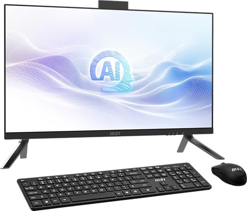MSI Modern AM273Q AI AIO Desktop: 27 QHD, Intel Core 5-125H, 16GB Memory, 1TB M.2 NVMe SSD, WiFi 6E, BT 5.3, Black, Windows 11 Home: 1UM-040US