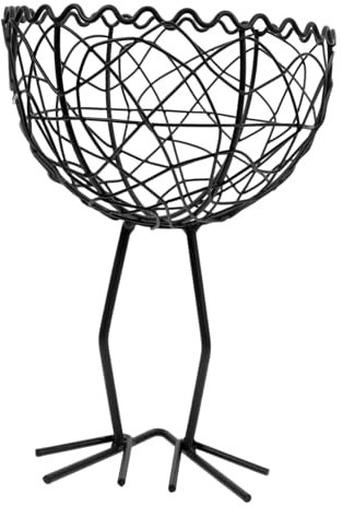 BEBEMOKO Panier de rangement pour œufs fait à la main en fil de fer - Corbeille à fruits décorative pour cuisine