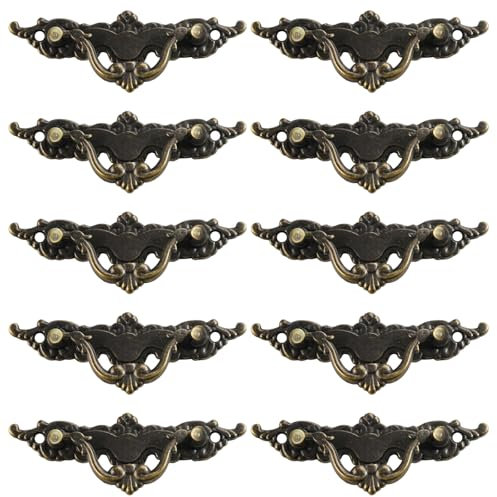 Möbelknopf Antik Möbel,RoadLoo10 Stücke Griffe Schrank Pull Griff Bronze Knopf Möbelgriffe Antik Schubladen Vintage Küchenschrank Kleiderschrank Knopf für Kommode Schrank Kommoden Kommodengriffe (2)