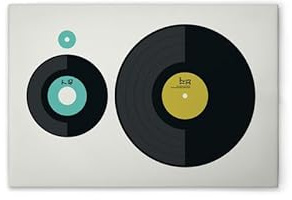 A.S. Création Leinwandbild Retro DJ Pult - Wandbild in Schwarz, Blau - 75 x 50 cm - DD132325
