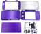 Hzxkqmil Kit de Coque de Rechange Couvercle du Boîtier pour Nintendo New 2DS XL/New 2DS LL Console, Plaque Frontale DIY Plaques Inférieures + Jeu de Boutons (Violet + Argent)
