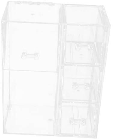 Beaupretty Boîte de rangement en acrylique organisateur de couverts argenterie Marqueurs doublure stylo porte-pinceau de maquillage tasse pot de rangement papeterie porte-balais Transparent