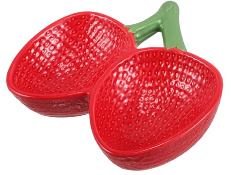 MUCKLILY Piatto Da Portata Forma Fragola Ciotola in Per Insalate e Dessert Design Giapponese Unico Materiale Resistente Per Ristoranti e Antipasti